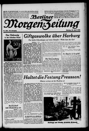 Berliner Morgen-Zeitung on Apr 18, 1932