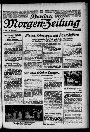 Berliner Morgen-Zeitung on Apr 19, 1932