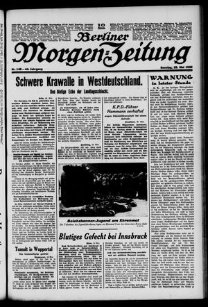 Berliner Morgen-Zeitung vom 29.05.1932