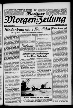 Berliner Morgen-Zeitung vom 31.05.1932