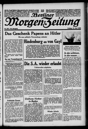 Berliner Morgen-Zeitung vom 17.06.1932