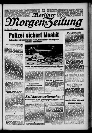 Berliner Morgen-Zeitung vom 24.06.1932