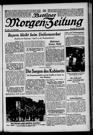 Berliner Morgen-Zeitung vom 26.06.1932
