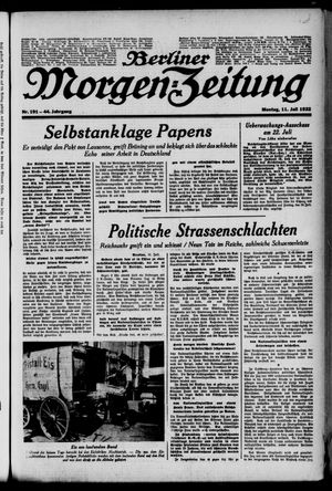 Berliner Morgen-Zeitung vom 11.07.1932