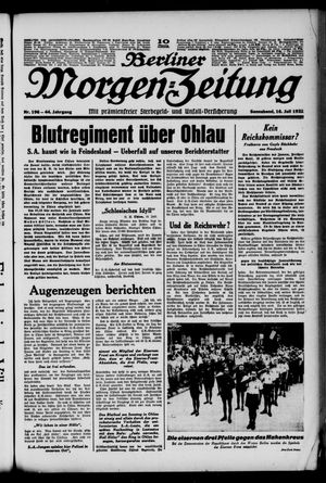Berliner Morgen-Zeitung vom 16.07.1932
