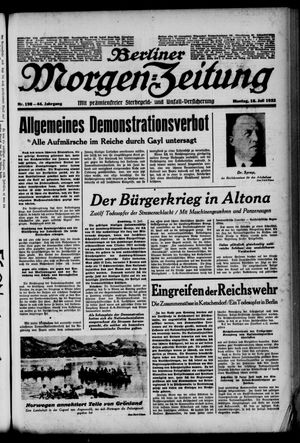 Berliner Morgen-Zeitung vom 18.07.1932