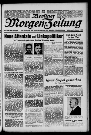 Berliner Morgen-Zeitung vom 03.08.1932