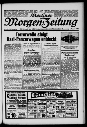 Berliner Morgen-Zeitung vom 04.08.1932