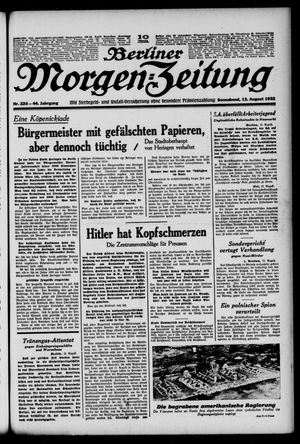 Berliner Morgen-Zeitung vom 13.08.1932