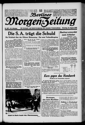 Berliner Morgen-Zeitung vom 16.08.1932