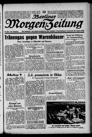 Berliner Morgen-Zeitung vom 20.08.1932