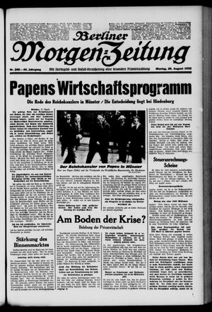 Berliner Morgen-Zeitung on Aug 29, 1932