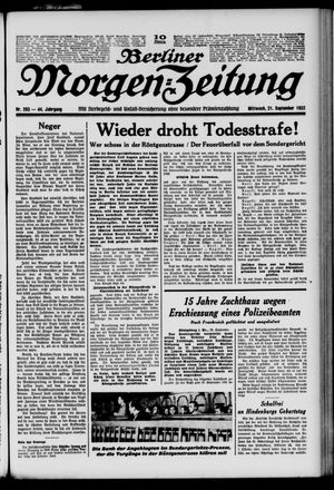 Berliner Morgen-Zeitung vom 21.09.1932