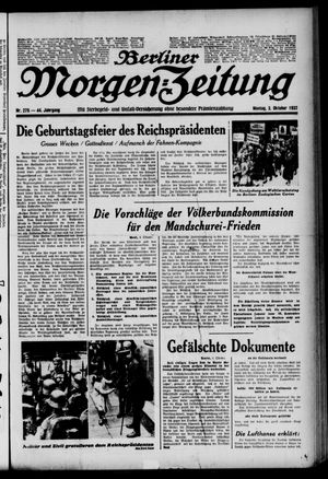 Berliner Morgen-Zeitung vom 03.10.1932
