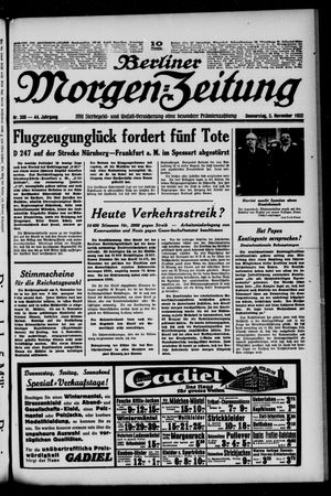 Berliner Morgen-Zeitung vom 03.11.1932