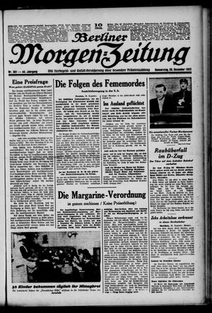 Berliner Morgen-Zeitung vom 29.12.1932