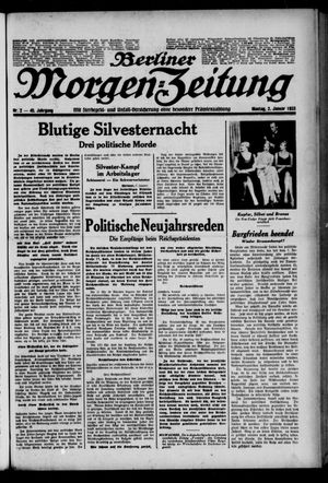 Berliner Morgen-Zeitung on Jan 2, 1933