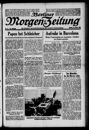Berliner Morgen-Zeitung on Jan 9, 1933