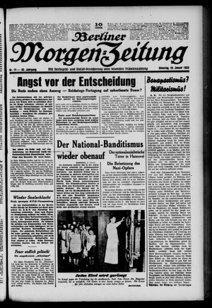 Berliner Morgen-Zeitung on Jan 10, 1933
