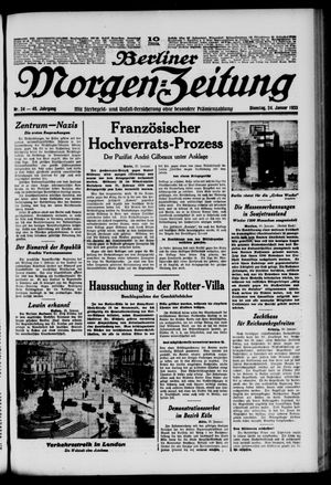 Berliner Morgen-Zeitung vom 24.01.1933