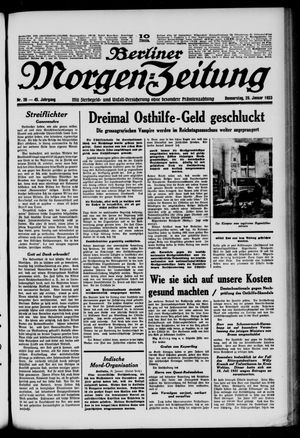 Berliner Morgen-Zeitung vom 26.01.1933