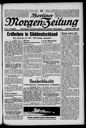 Berliner Morgen-Zeitung on Feb 9, 1933