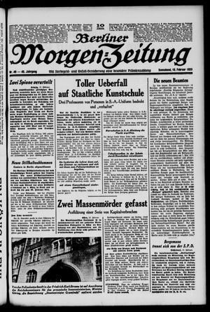 Berliner Morgen-Zeitung vom 18.02.1933