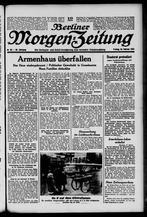 Berliner Morgen-Zeitung on Feb 24, 1933