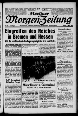 Berliner Morgen-Zeitung vom 07.03.1933