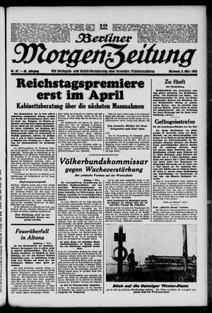Berliner Morgen-Zeitung vom 08.03.1933