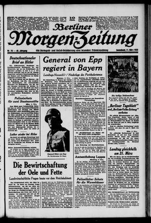 Berliner Morgen-Zeitung vom 11.03.1933