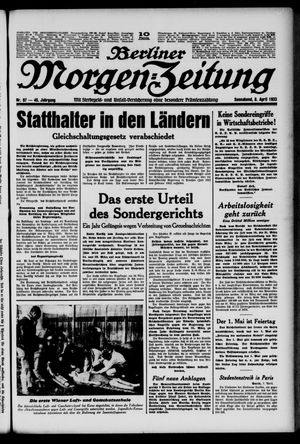 Berliner Morgen-Zeitung on Apr 8, 1933