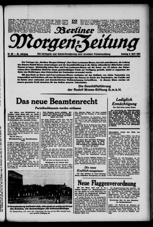 Berliner Morgen-Zeitung vom 09.04.1933