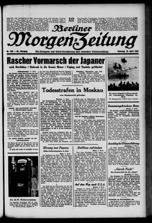 Berliner Morgen-Zeitung vom 18.04.1933