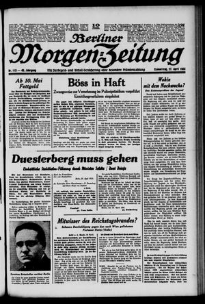 Berliner Morgen-Zeitung on Apr 27, 1933