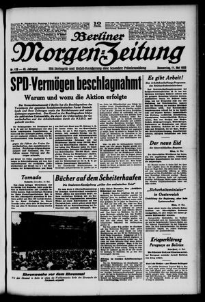 Berliner Morgen-Zeitung on May 11, 1933