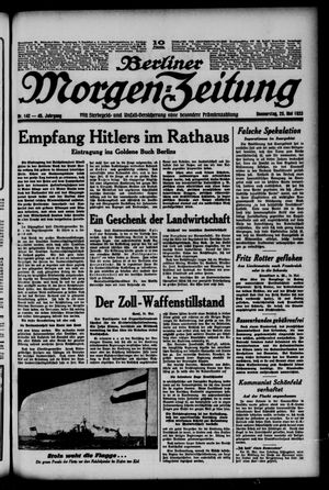 Berliner Morgen-Zeitung vom 25.05.1933