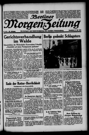 Berliner Morgen-Zeitung vom 27.05.1933