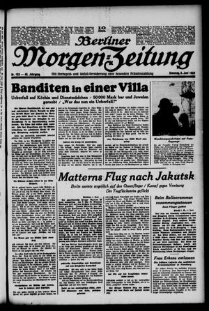 Berliner Morgen-Zeitung vom 06.06.1933