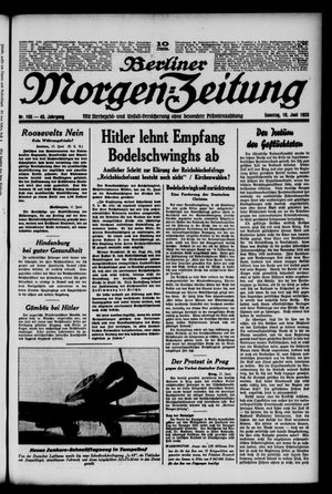 Berliner Morgen-Zeitung vom 18.06.1933