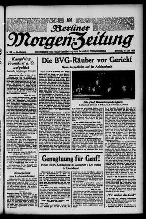 Berliner Morgen-Zeitung on Jun 21, 1933