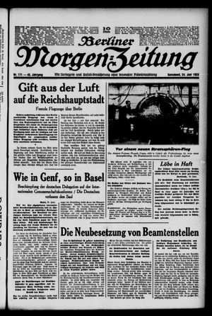 Berliner Morgen-Zeitung vom 24.06.1933