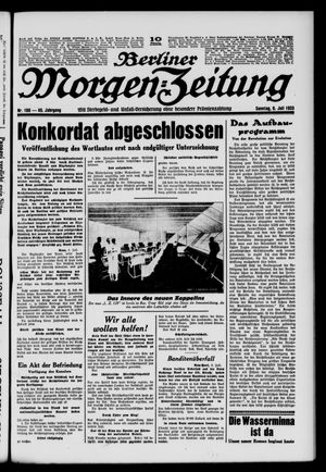 Berliner Morgen-Zeitung vom 09.07.1933