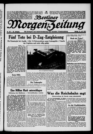 Berliner Morgen-Zeitung vom 10.07.1933