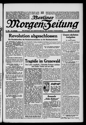 Berliner Morgen-Zeitung vom 12.07.1933