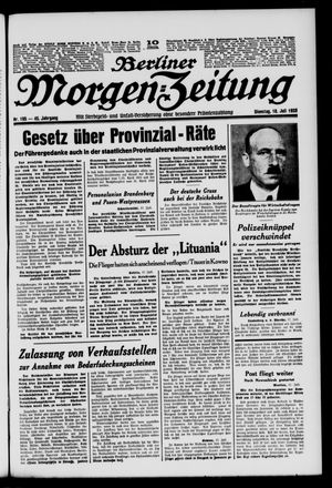 Berliner Morgen-Zeitung vom 18.07.1933