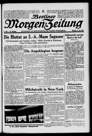 Berliner Morgen-Zeitung vom 31.07.1933