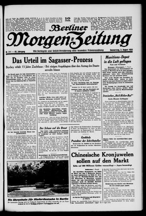 Berliner Morgen-Zeitung vom 03.08.1933