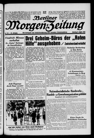 Berliner Morgen-Zeitung vom 08.08.1933