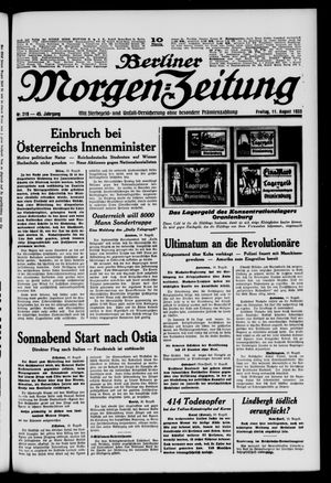 Berliner Morgen-Zeitung vom 11.08.1933